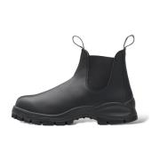 Zwarte Lug Boots met premium leer Blundstone , Black , Heren