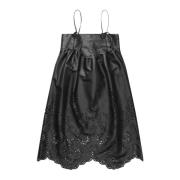 Elegante Zwarte Jurk met Zijzakken Munthe , Black , Dames