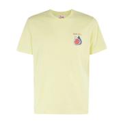 Klassiek Katoenen T-Shirt MC2 Saint Barth , Yellow , Heren