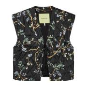 Gewatteerd Vest met Zakken en Koord Munthe , Multicolor , Dames