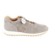 Sneaker Leren Stijl Hogan , Beige , Heren