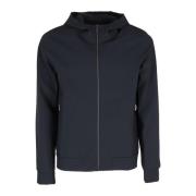 Winter Hoodie Fleece Rits Jas RRD , Blue , Heren