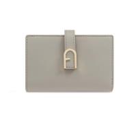 Leren portemonnee Furla , Gray , Dames