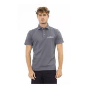 Klassieke Geborduurde Logo Polo Shirt Baldinini , Gray , Heren