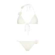 Bloemenapplicatie Halternek Bikini Set La Revêche , Beige , Dames