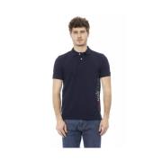 Blauw Polo Shirt met Voorborduursel Baldinini , Blue , Heren