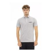 Grijze Polo Shirt met Geborduurd Logo Baldinini , Gray , Heren