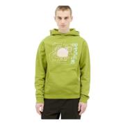 Vuur Hoodie Katoen Fleece Brain Dead , Green , Heren