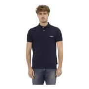 Blauw Geborduurd Poloshirt Baldinini , Blue , Heren