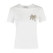 Casual Katoenen T-shirt Ermanno Scervino , White , Dames