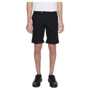 Zwarte Katoenen Rits Shorts voor Mannen Alviero Martini 1a Classe , Bl...