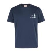 Klassiek Katoenen T-Shirt MC2 Saint Barth , Blue , Heren