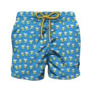 Heren Strand Shorts Micro Patroon MC2 Saint Barth , Multicolor , Heren