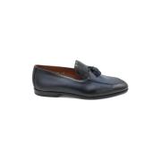 Heren Leren Loafer met Kwastjes Doucal's , Blue , Heren