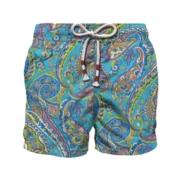 Heren Strand Shorts Micro Patroon MC2 Saint Barth , Multicolor , Heren