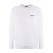 Witte Crewneck Sweater met Logo Print Dondup , White , Heren