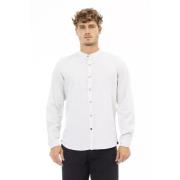 Witte Rayon Mandarin Shirt Baldinini , White , Heren