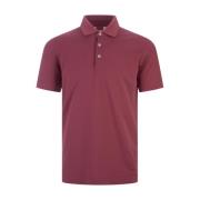 Rode Polo Shirt Korte Mouw Fedeli , Red , Heren