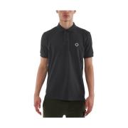 Zwarte Piqué Polo Shirt Ma.strum , Black , Heren