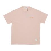 Linear Logo Tee Ivory Streetwear CAT , Beige , Heren