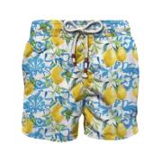 Heren Strand Shorts Micro Patroon MC2 Saint Barth , Multicolor , Heren