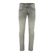 Grijze Zomer Jeans 5-Pocket Fit Diesel , Gray , Heren