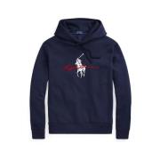 Blauwe Hoodie met Pony Logo Ralph Lauren , Blue , Heren