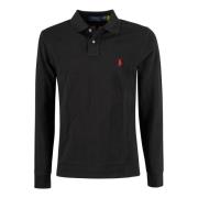 Zwarte Polo Shirt Klassieke Stijl Ralph Lauren , Black , Heren