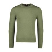 Groene Trui Ronde Hals Heren Tommy Hilfiger , Green , Heren