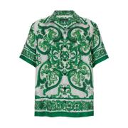 Groene shirts met Maiolica-look Dolce & Gabbana , Green , Heren