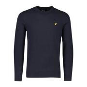 Donkerblauwe Ronde Hals Trui Lyle & Scott , Blue , Heren