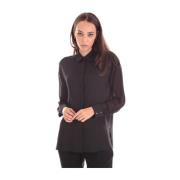 Zwarte knoopsluiting overhemd klassieke stijl Marella , Black , Dames