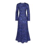 Blauwe Paisley Rugloze Linnen Jurk Zimmermann , Blue , Dames