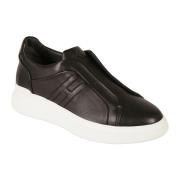 Zwarte Slip-On Sneakers Flatform Zool Hogan , Black , Heren
