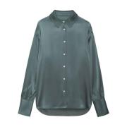 Groene Monica Shirt Anine Bing , Green , Dames