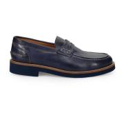 Blauwe Mocassin Schoenen Sangiorgio , Blue , Heren