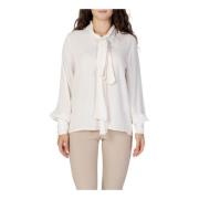 Witte Lange Mouwen Blouse Herfst/Winter Sandro Ferrone , White , Dames