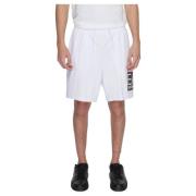 Kanten Katoenmix Shorts Emporio Armani EA7 , White , Heren