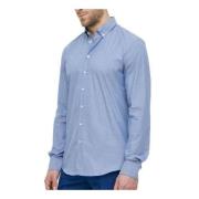 Blauwe Geometrische Button-Up Shirt Calvin Klein , Blue , Heren