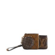 Pre-owned Canvas clutches Louis Vuitton Vintage , Brown , Dames