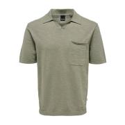 Life Slub Polo Knit Only & Sons , Green , Heren