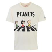 Katoenen T-shirt met Peanuts Print MC2 Saint Barth , Beige , Heren