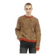 Marled Alpaca Crewneck Sweater Brain Dead , Brown , Heren