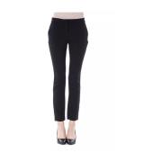 Zwarte Skinny Zip Broek voor Vrouwen Byblos , Black , Dames