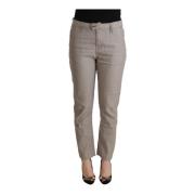 Linnen Tapered Broek Cycle , Gray , Dames