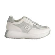 Geborduurde Platform Sneaker voor Vrouwen Laura Biagiotti , White , Da...