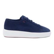 Luxe Suede Sneaker Santoni , Blue , Dames