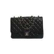 Pre-owned Leather chanel-bags Chanel Vintage , Black , Dames