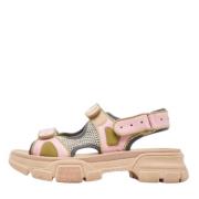 Pre-owned Leather sandals Gucci Vintage , Pink , Dames