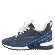 Pre-owned Denim sneakers Louis Vuitton Vintage , Blue , Dames